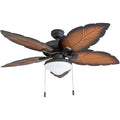 Tropical Aged Bronze Mocha Globe Ceiling Fan with 3-Speed Remote (52-inch) C7515