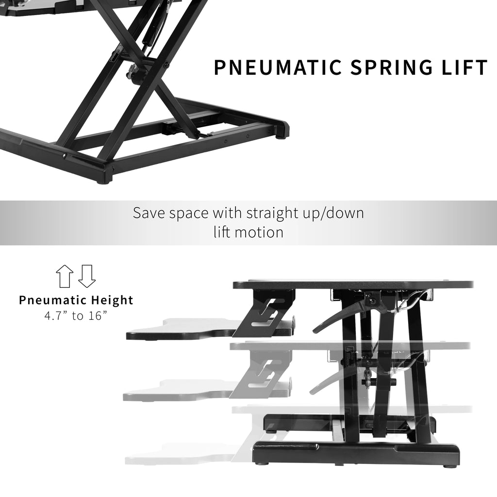 Black Corner Height Adjustable Standing Desk L69094
