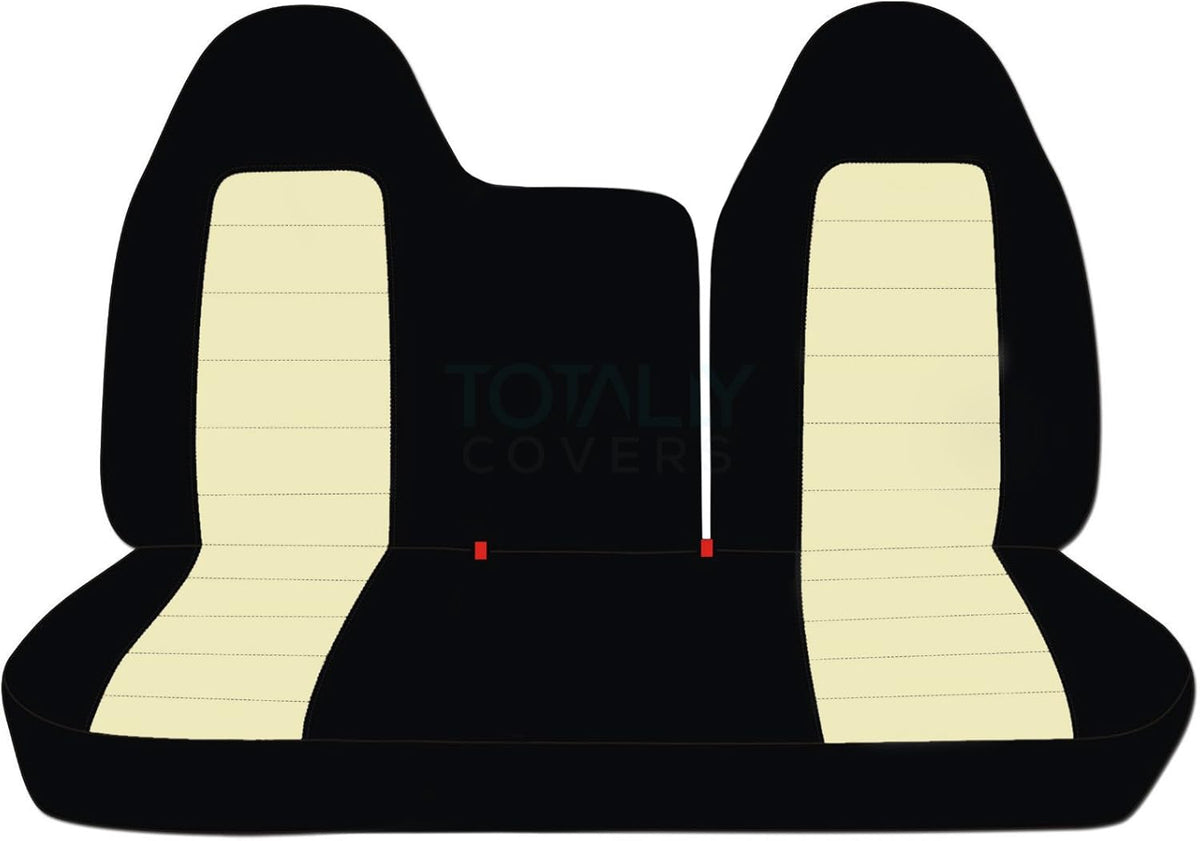 Black & Yellow Two-Tone Truck Seat Covers Q777314