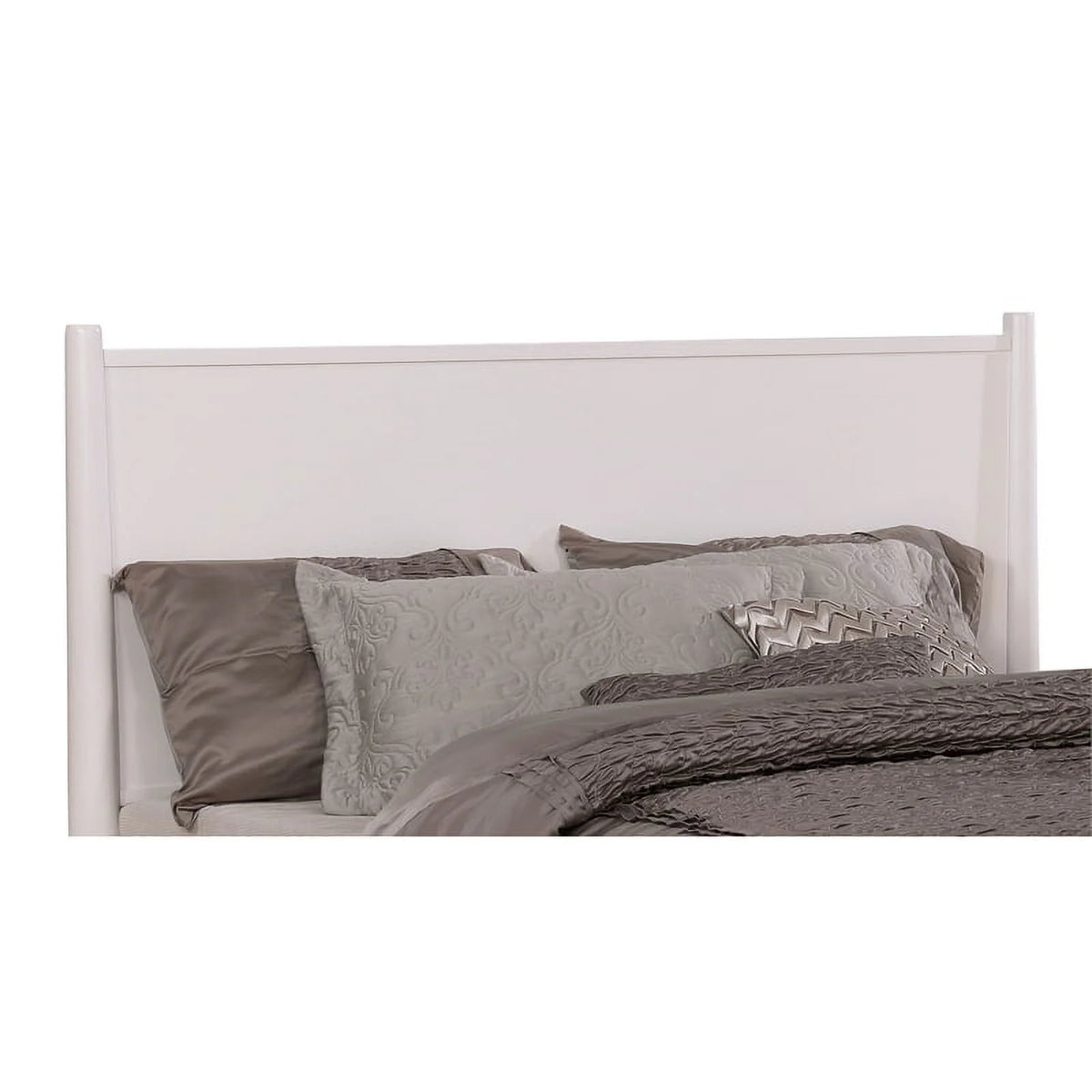 Solid Wood Queen Platform Bed in White K348