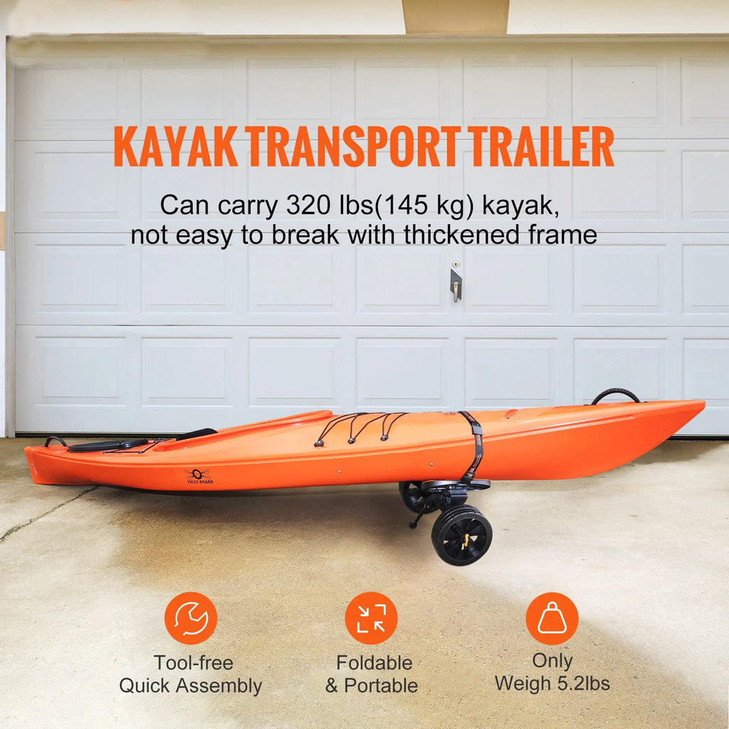 Kayak and Canoe Trolley Cart with 10'' Solid Tires P558