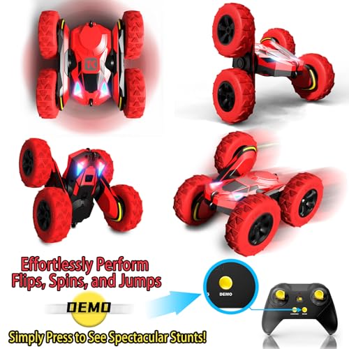 Remote Control Stunt Car with Lights Double-Sided J818