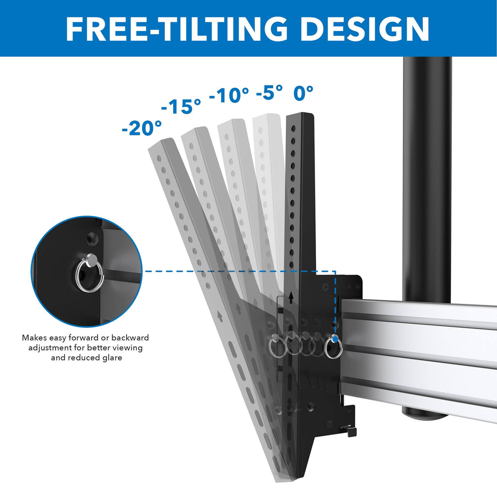 Black Ceiling TV Mount F9189
