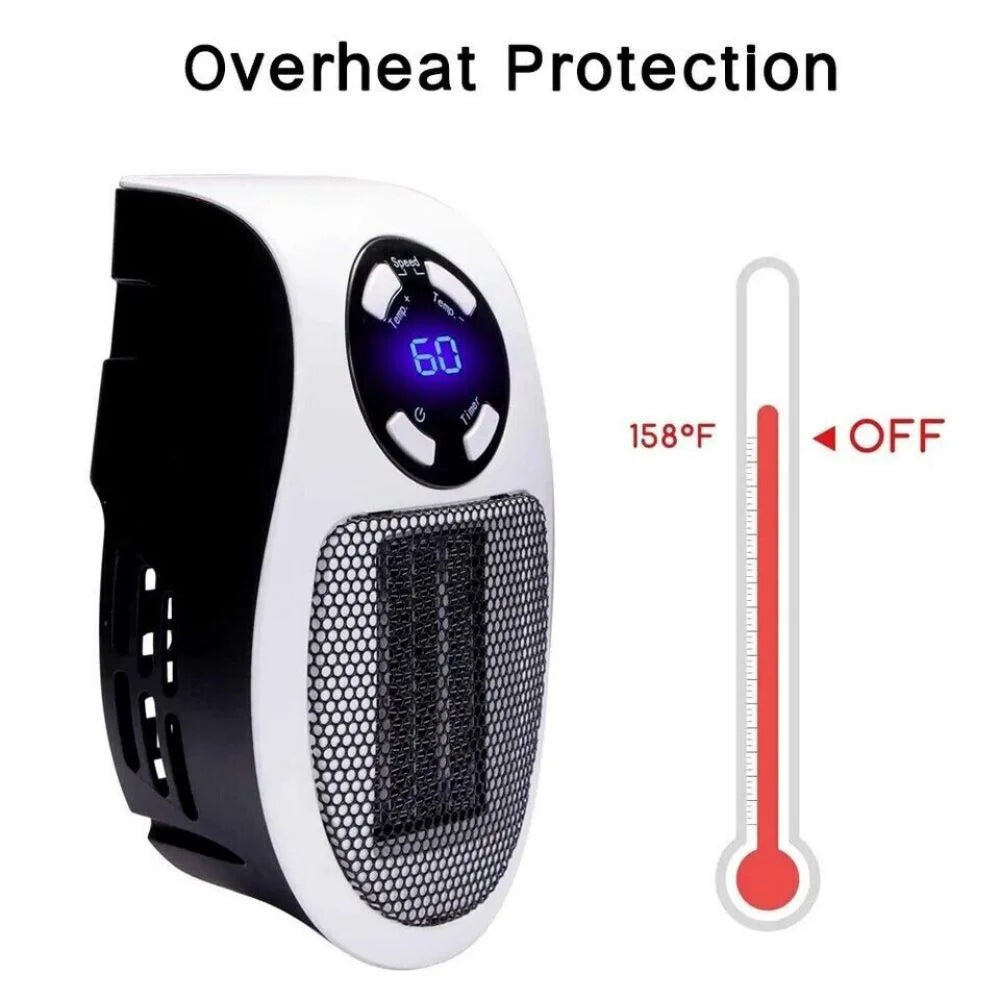 Portable Mini Electric Wall Heater with Timer U649