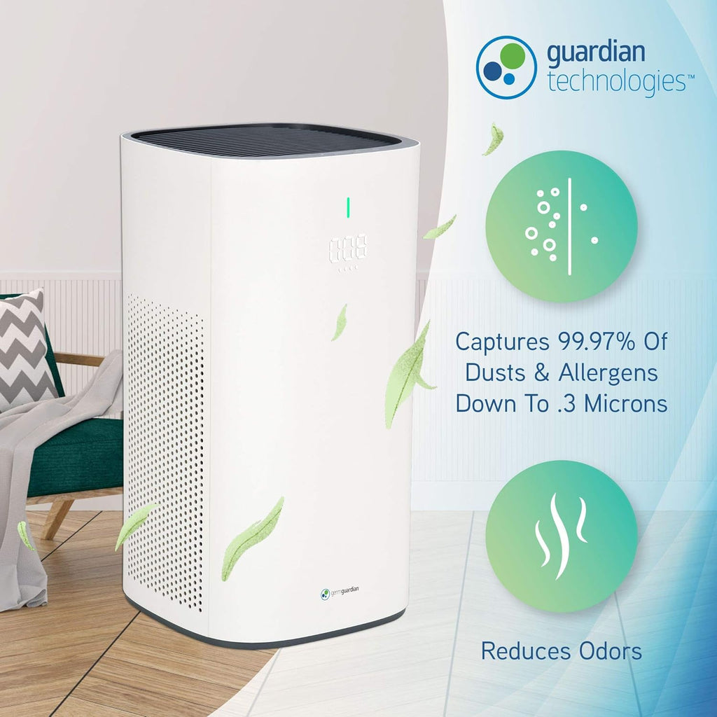 19" Air Purifier Tower with HEPA Filter & Air Quality Sensor J678