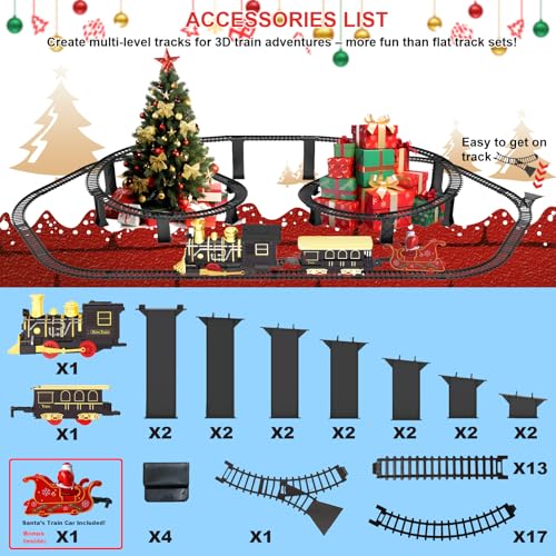 Electric Train Set with 3D Elevated Tracks X951426