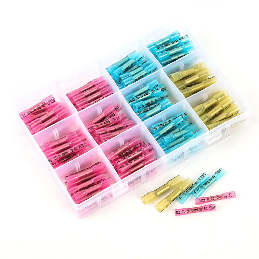 200PCS Insulated Waterproof Heat Shrink Butt Connectors Kit A198