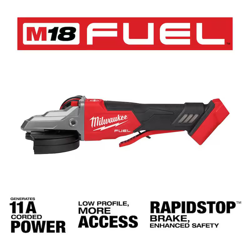 18-Volt Lithium-Ion Brushless Cordless 5 in. Flathead Braking Grinder R5195