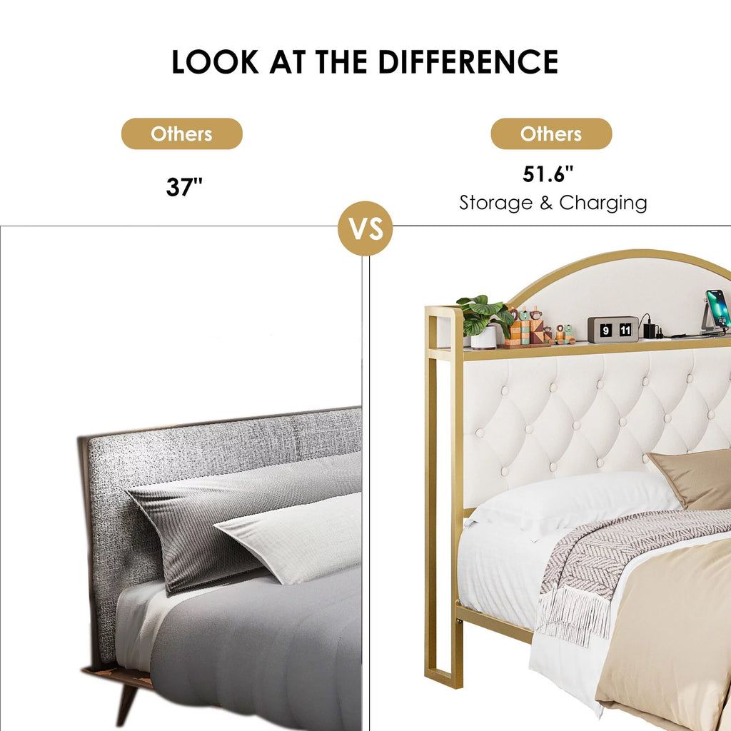 White Queen Size Storage Bed with 2 Drawers Y28502