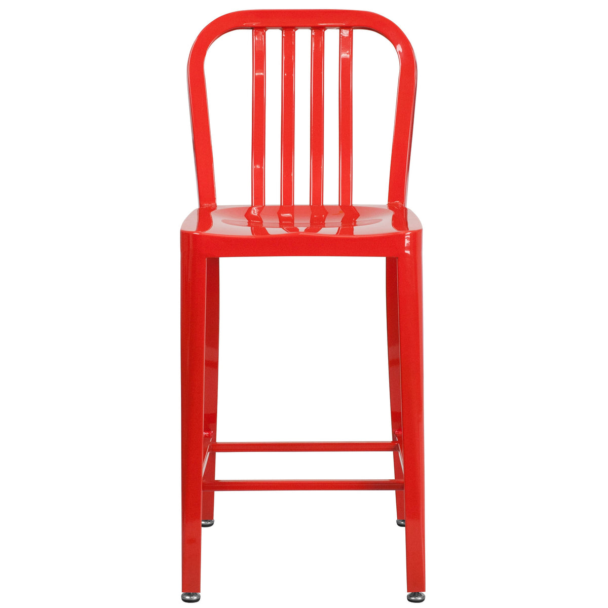 Red Metal Counter Stools L393