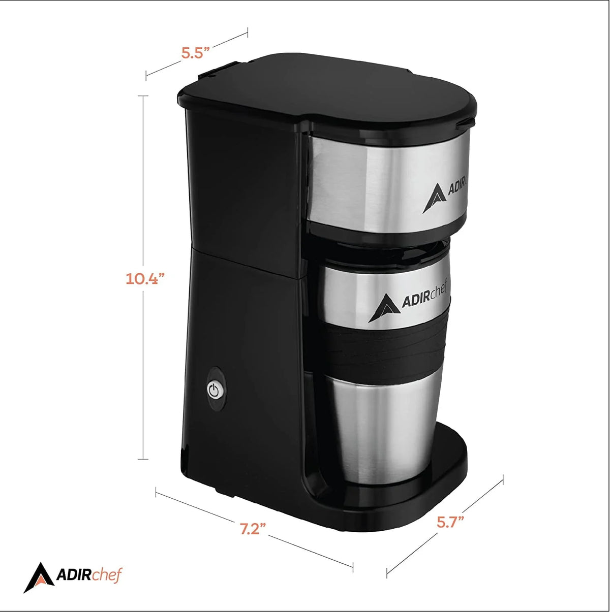 Single Serve Coffee Maker 15 oz. Black E597