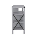 Coastal Gray TV Stand with Adjustable Shelf and Storage U5882