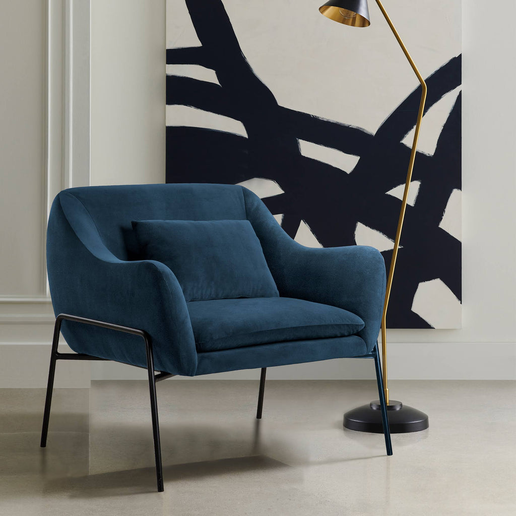 Blue Velvet Accent Chair G200