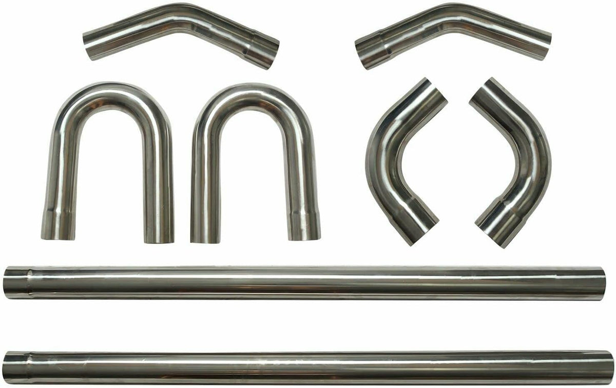 8PCS 2.25'' Mandrel Bend Exhaust Pipe Kit Stainless W2532