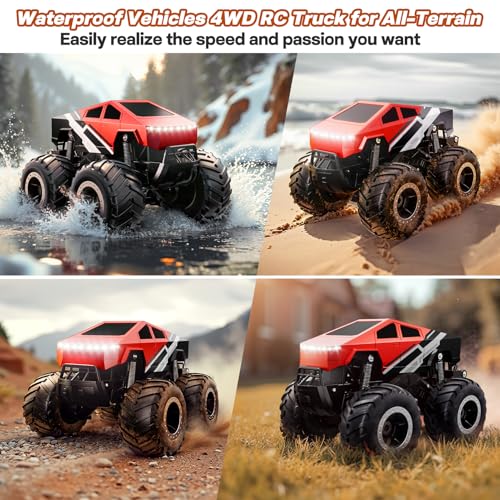 4WD Amphibious RC Off-Road Pick-up Truck 1:16 Scale Red R15749