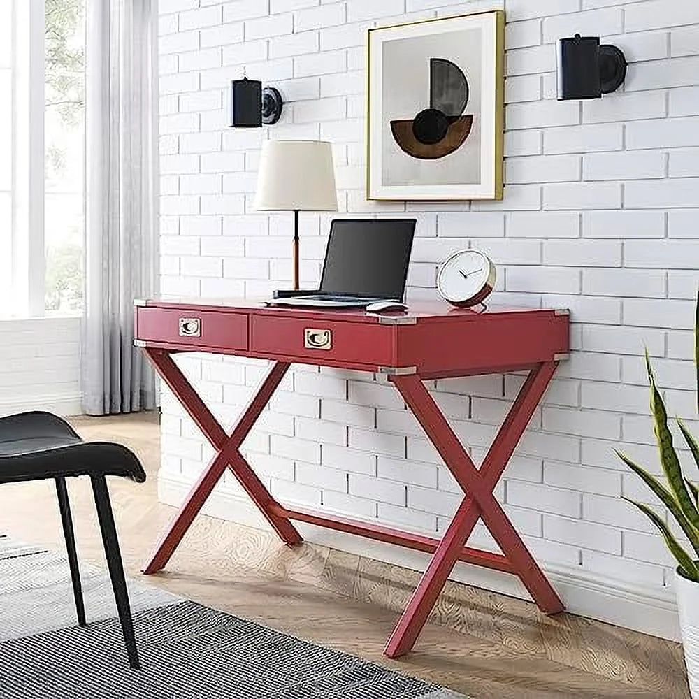 White Computer Desk with Drawers K9056
