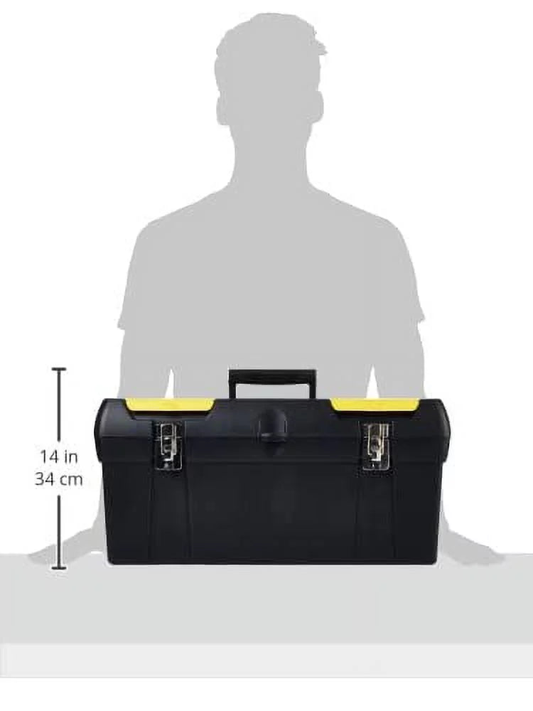 24 In. Metal Latch Tool Box With Tote Tray Z887640