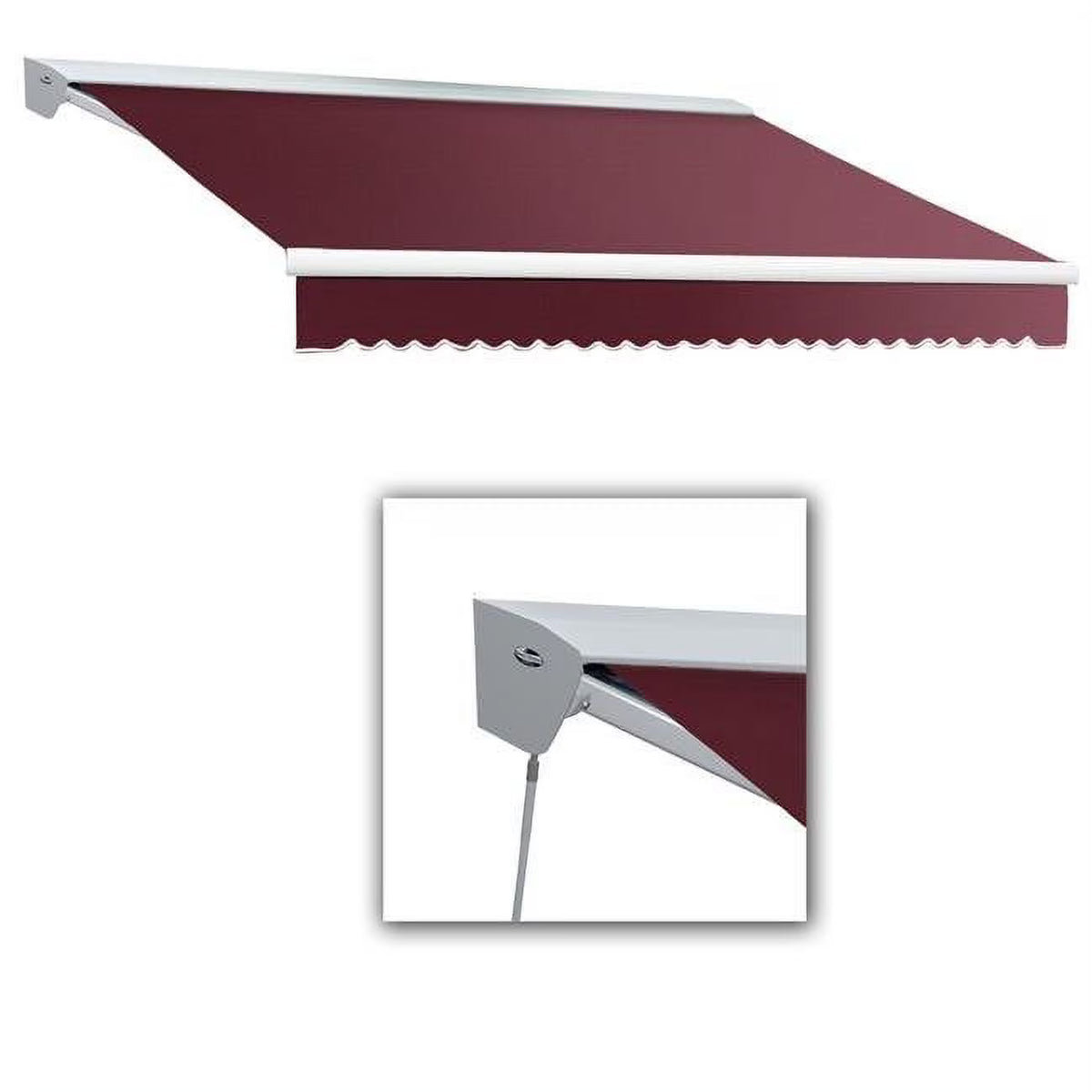 20 ft. Burgundy Retractable Awning with Remote Q3784