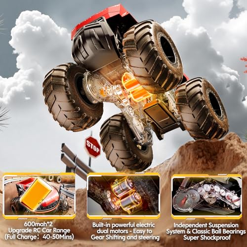 4WD Amphibious RC Off-Road Pick-up Truck 1:16 Scale Red R15749