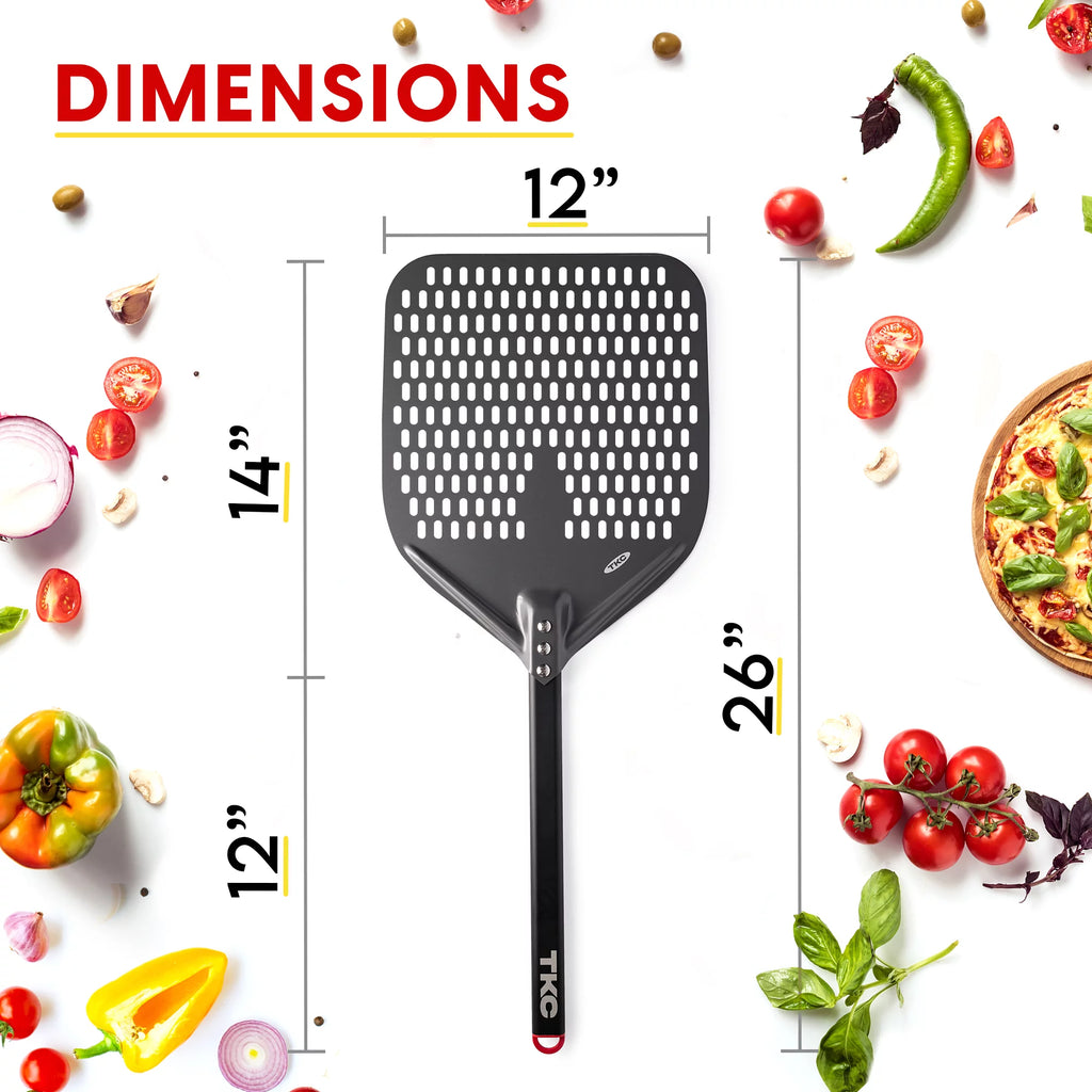 12 inch Perforated Aluminum Pizza Peel E56914