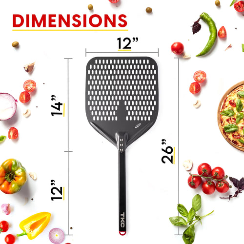 12 inch Perforated Aluminum Pizza Peel E56914