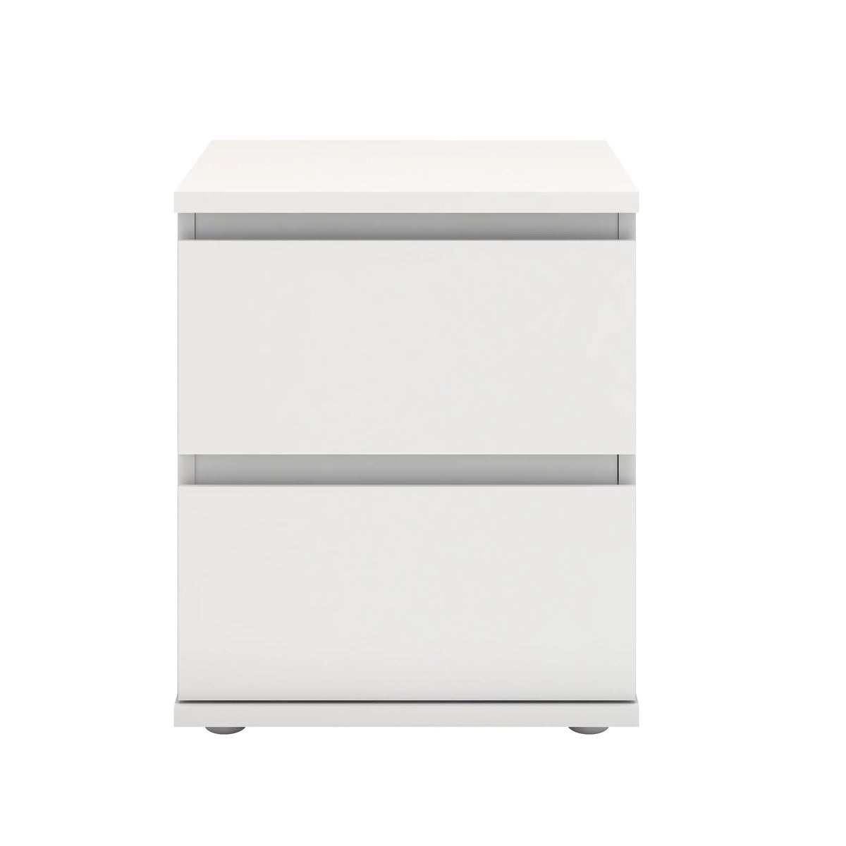 White 2 Drawer Nightstand N4271