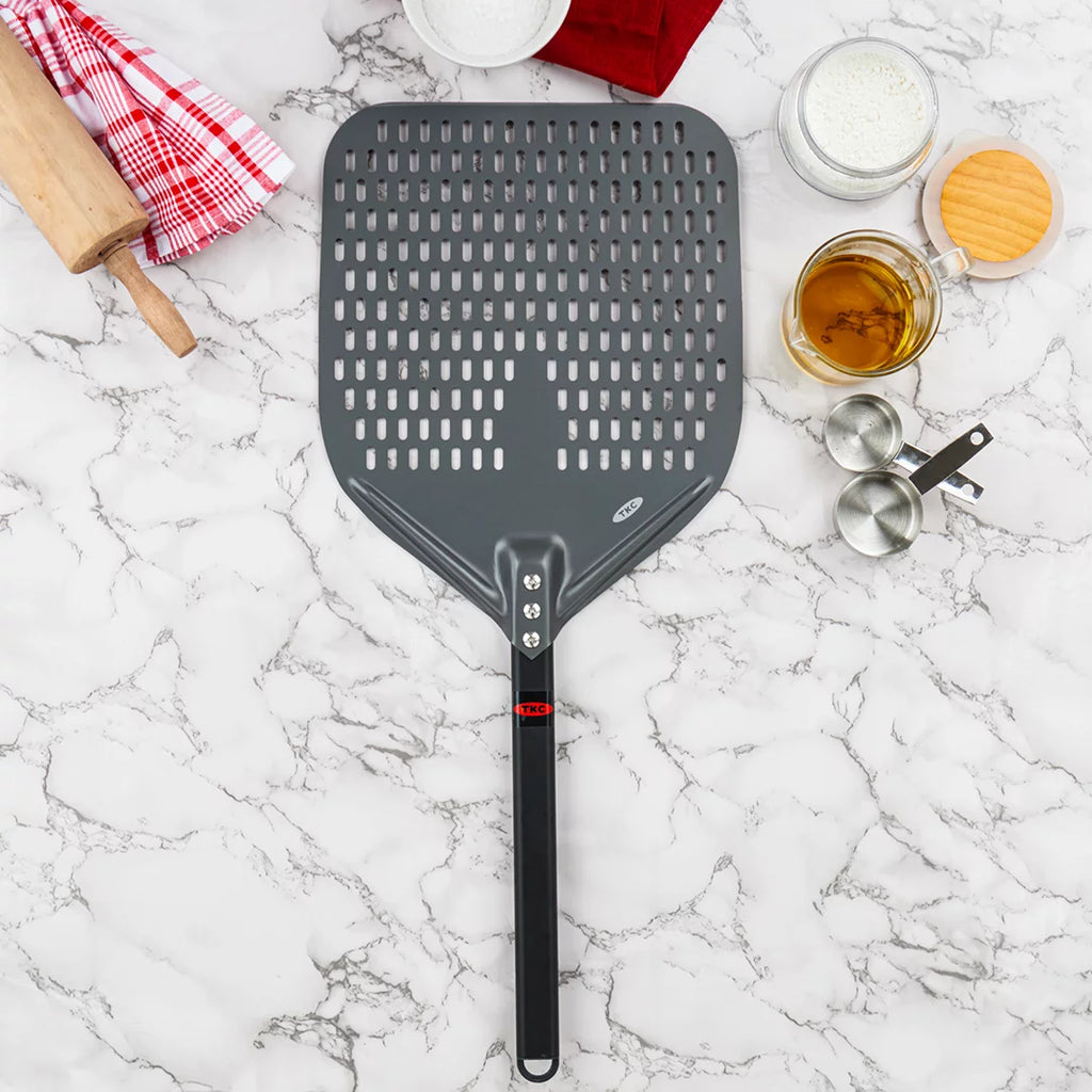 12 inch Perforated Aluminum Pizza Peel E56914