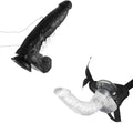 Black 12.2 Inch Dildo with Harness and 11.8 Inch Dildo O7110