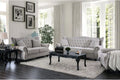 Light Gray Linen Sofa and Loveseat W666108