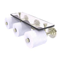 Polished Nickel Wall Mount Toilet Paper Holder with Glass Shelf P957052