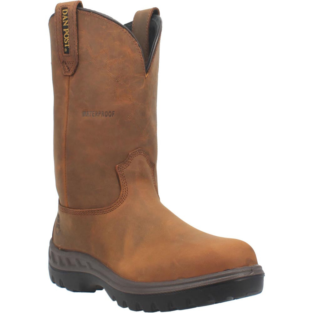 Tan Waterproof Western Work Boot Soft Toe U42177