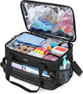 Black Insulated Medical Bag with Adjustable Dividers Z65185
