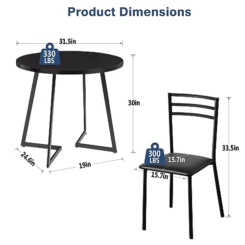 Small Round Dining Table Set for 2 W141398