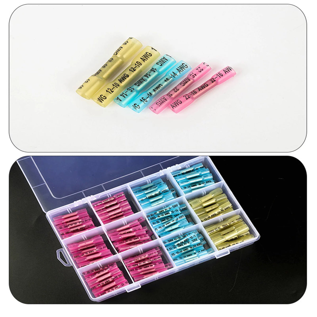 200PCS Insulated Waterproof Heat Shrink Butt Connectors Kit A198