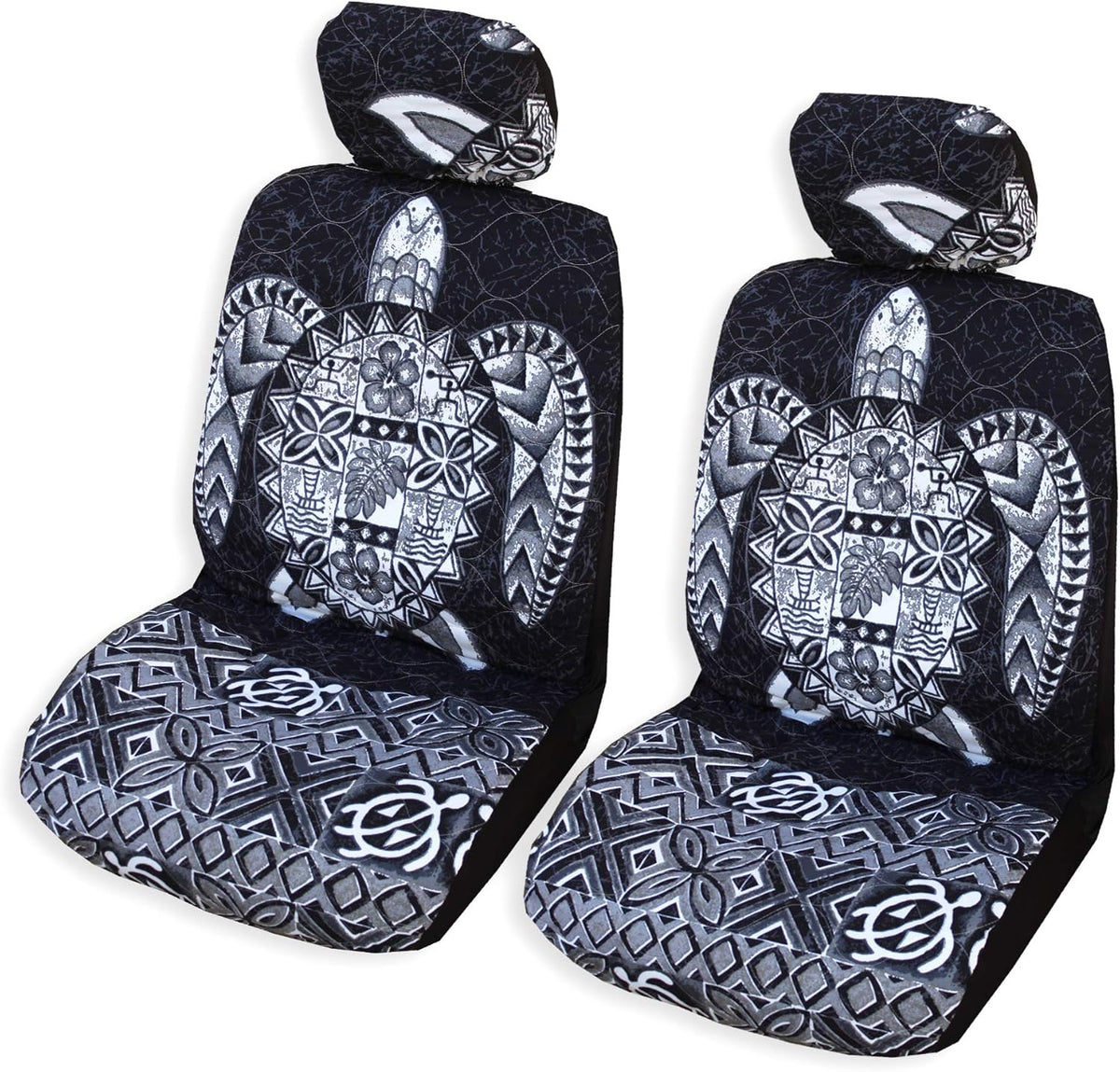 Gray Hawaiian Car Seat Covers Pack of 2 R41541