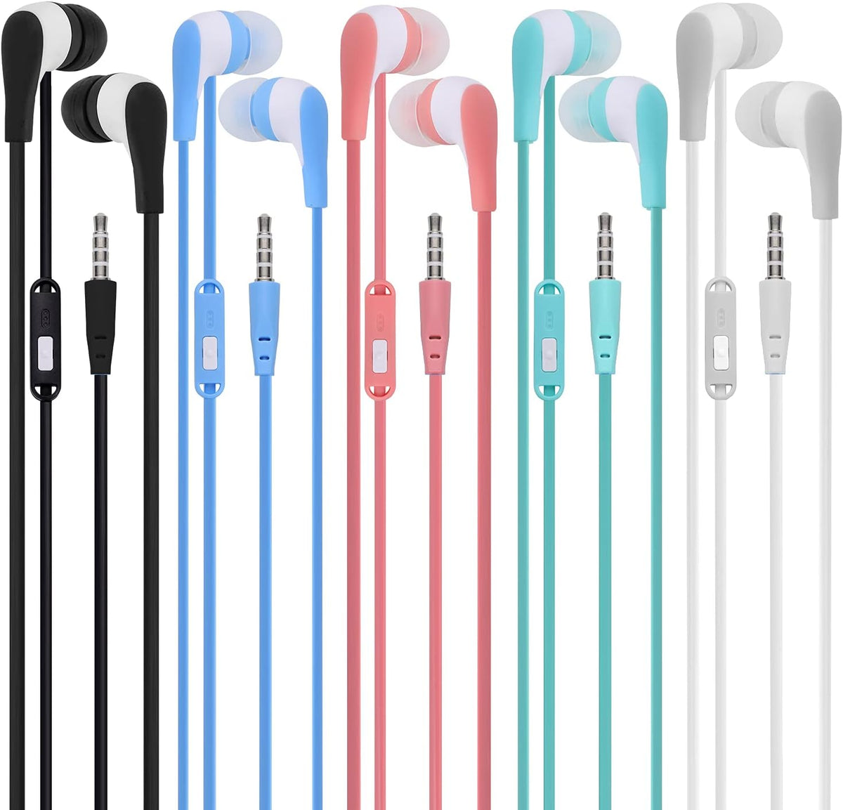 Bulk Earbuds Headphones with Microphone 30 Pack F428001