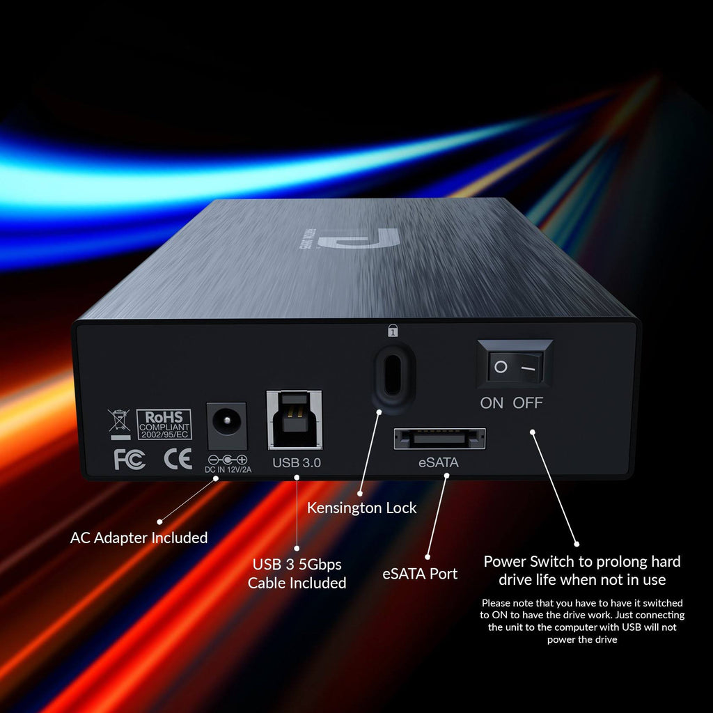 10TB 7200RPM USB3.0/eSATA Aluminum External Hard Drive G390