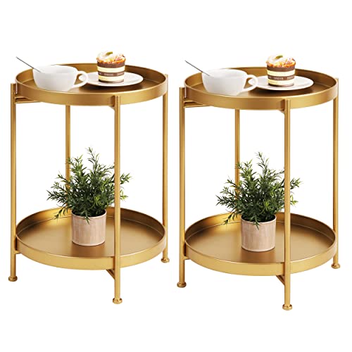 Rattan Nightstand Side Table with Storage O78413