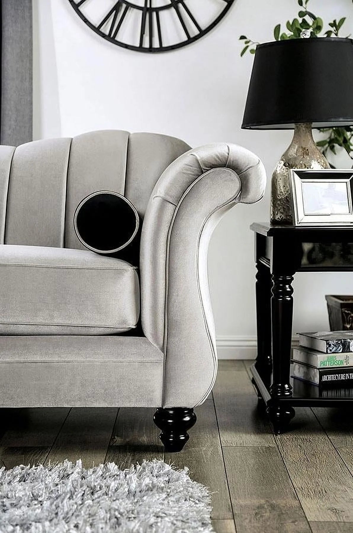 Light Gray Linen Sofa and Loveseat W666108