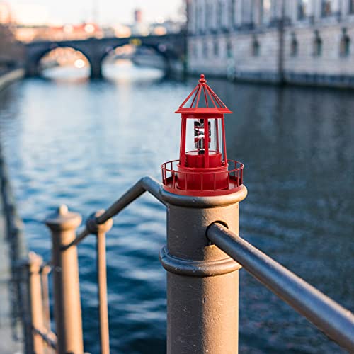 Solar Powered Rotating Lighthouse Outdoor Hanging Lamp Y6267