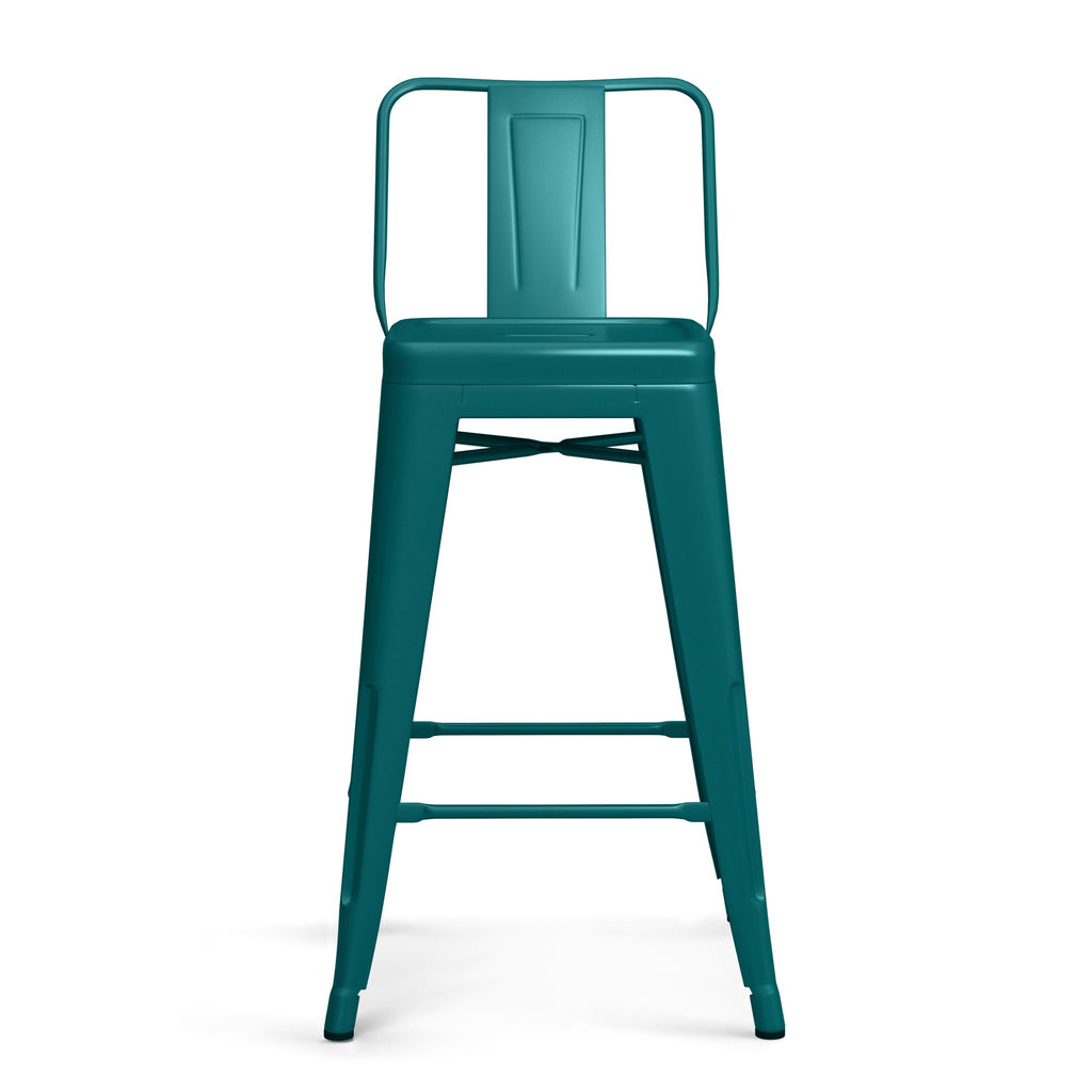 Teal Blue Counter Height Stool Set of 4 Y71146