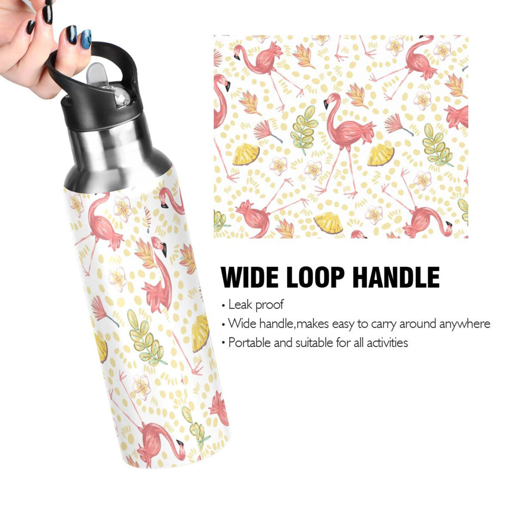 20 oz Insulated Stainless Steel Water Bottle with Straw Lid N778