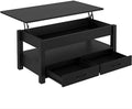 Lift Top Coffee Table with Drawers and Hidden Compartment D687