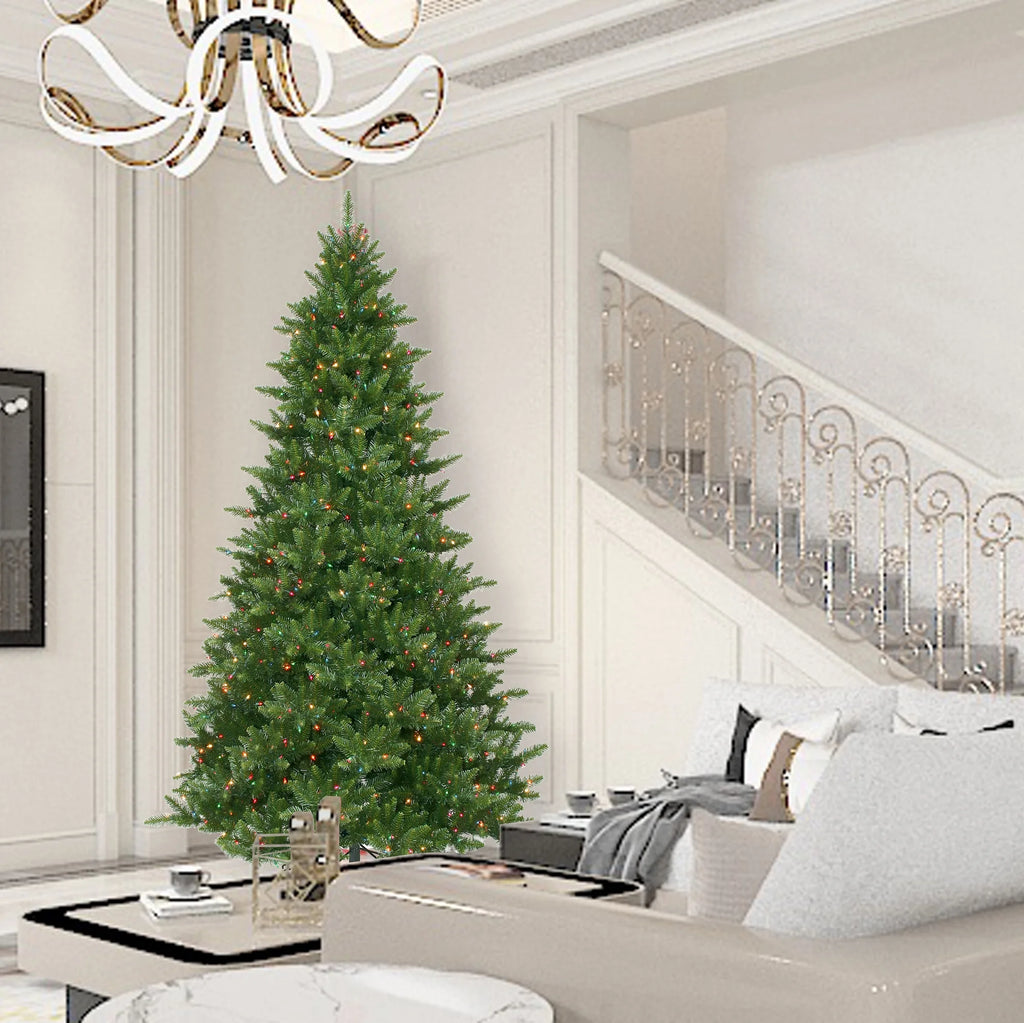 9.5' Artificial Christmas Tree with Multi-colored Lights I8386