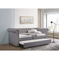 Smoke Gray Fabric Daybed u0026 Trundle - Twin W14383