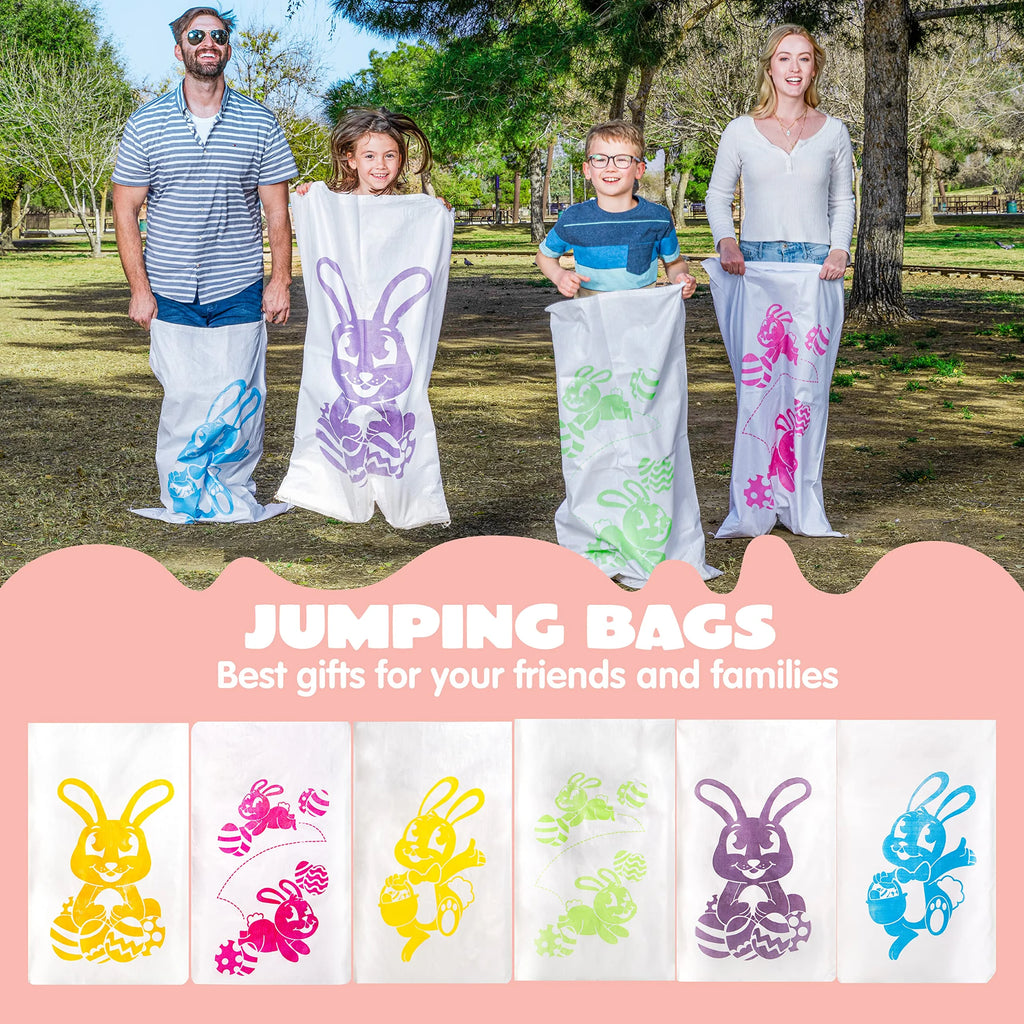 36Pcs 6 Player Easter Potato Sack Race Bags for Kids U6244