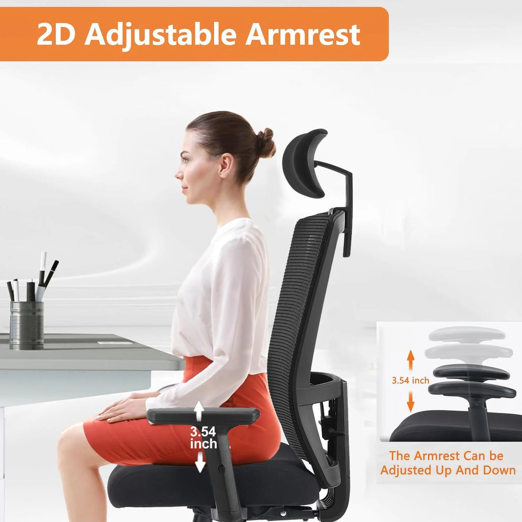 Ergonomic Office Chair with Lumbar Support Black G9386