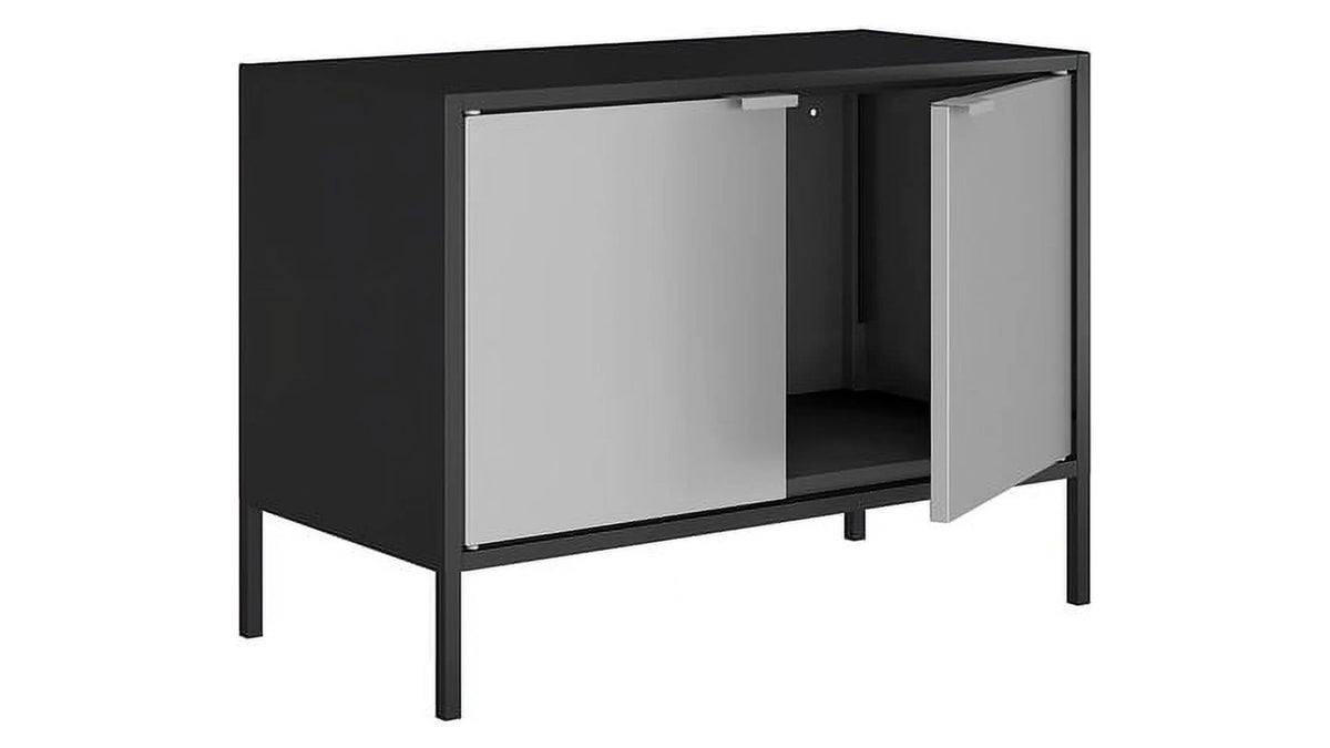 Black and Grey TV Stand Cabinet B122346