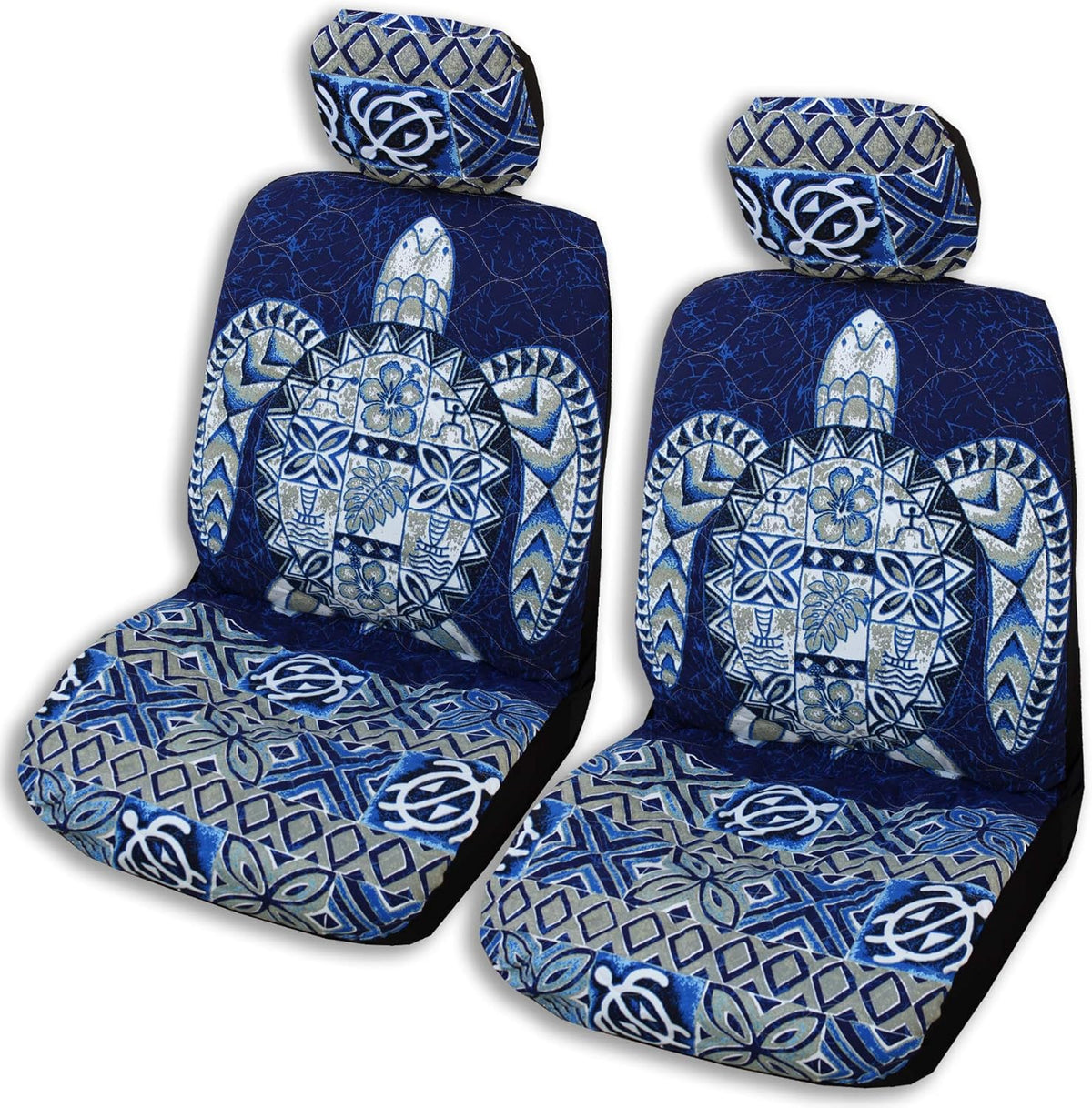 Gray Hawaiian Car Seat Covers Pack of 2 R41541