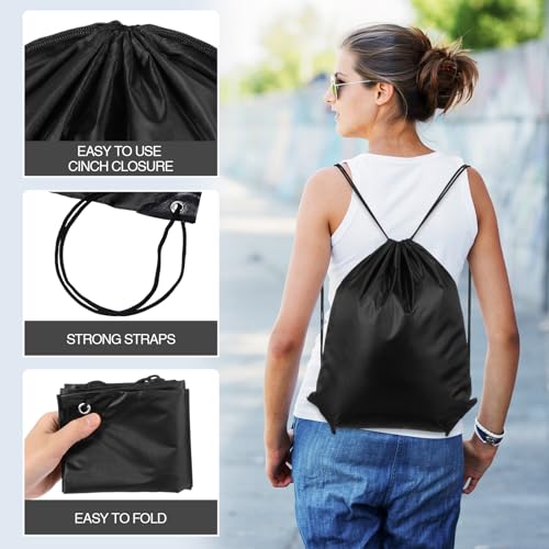 100 Pcs Polyester Drawstring Backpack P23655